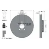 Image de Disque de frein TEXTAR 92253725 avant, ventilé, à haute teneur en carbone, 1 pièce