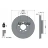 Image de Disque de frein TEXTAR 92303803 avant, ventilé, 1 pièce