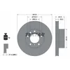 Image de Disque de frein TEXTAR 92304905 avant, ventilé, à haute teneur en carbone, 1 pièce
