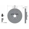 Image de Disque de frein TEXTAR 92306203 avant, ventilé, 1 pièce