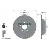 Image de Disque de frein TEXTAR 92327403 arrière, plein, 1 pièce