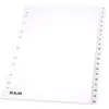 Image de Intercalaires numériques A4 Mondoffice en polypropylène blanc - 20 divisions