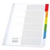 Image de Intercalaires neutres A4+ Mondoffice en polypropylène colorés - 6 onglets