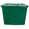 Image de Cuve rectangulaire 520L vert avec couvercle et robinet PE
