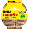 Image de UHU Rollafix Ruban adhésif d'emballage en polypropylène silencieux 46 microns 50 mm x 50 m - Havane