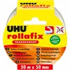 Image de UHU Rollafix Ruban adhésif d'emballage en polypropylène silencieux 46 microns 50 mm x 50 m - Transparent