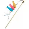 Image de Canne à pêche pour chat avec poisson en feutre et bois Nobby Pet Beige 90 cm 53097