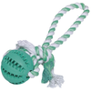 Image de Balle en caoutchouc avec corde pour chien Nobby Pet Dental Line Turquoise 7x30 cm 61218