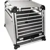 Image de Cage de transport de voiture pour chien aluminium Nobby Pet Round Corner Gris 59x55x49 cm 62324