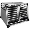 Image de Cage de transport de voiture pour chien double aluminium Nobby Pet Nouveau Design Gris 83,5x96,5x68,6 cm 62329