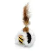 Image de Balle pour chat peluche avec plumes, avec catnip Nobby Pet Blanc 5 cm 71958
