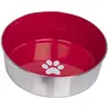 Image de Gamelle pour chien en acier inoxydable Nobby Pet Heavy Paw Rouge XL 73472