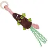 Image de Jouet peluche pour chat souris élastique avec anneau en bois Nobby Pet Vert 29,5 cm 80266