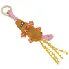 Image de Jouet peluche pour chat souris élastique avec anneau en bois Nobby Pet Orange 29,5 cm 80280