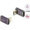 Image de Delock USB Adaptateur 40 Gbps USB Type-C PD 3.1 240 W mâle - femelle coudé 8K 60 Hz métallique