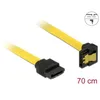 Image de Delock SATA 6 Go/s Câble droit coudé vers le bas 70 cm jaune