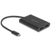 Image de Delock adaptateur USB Type-c vers 2 x DisplayPort 4K 60Hz avec graphiques DisplayLink et USB PD