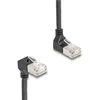 Image de Delock RJ45 câble de réseau Cat.6A S/FTP fin coudé 90° haut / haut 1 m noir