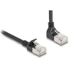 Image de Delock RJ45 câble de réseau Cat.6A S.FTP fin coudé 90° haut - droit 0.25 m noir