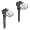 Image de Delock RJ45 câble de réseau Cat.6A S/FTP fin coudé 90° bas / bas 0.25 m noir
