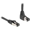 Image de Delock RJ45 câble de réseau Cat.8.1 S/FTP coudé 90° haut / droit 1 m noir