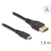 Image de Delock Bidirectionnel USB Type-C vers DisplayPort câble (DP Alt Mode) 8K 60 Hz 1.5 m DP 8K certifié