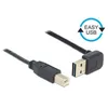 Image de Delock Câble EASY-USB 2.0 Type-A mâle coudé vers le haut / bas - USB 2.0 Type-B mâle 1 m