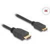 Image de Delock Câble HDMI haute vitesse avec Ethernet - HDMI-A mâle - HDMI Mini-C mâle 4K 1 m Fin Haut de gamme