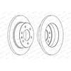 Image de Disque de frein FERODO FCR311A arrière, plein, 1 pièce
