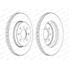 Image de Disque de frein FERODO DDF1510C avant, ventilé, 2 pièce