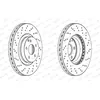 Image de Disque de frein FERODO DDF1769C-1 avant, ventilé, perforé, 1 pièce