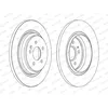 Image de Disque de frein FERODO DDF1099C arrière, plein, 2 pièce