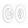 Image de Disque de frein FERODO DDF1100C avant, plein, 2 pièce