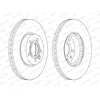 Image de Disque de frein FERODO DDF1160C avant, ventilé, 2 pièce