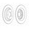 Image de Disque de frein FERODO DDF1547C arrière, plein, 2 pièce