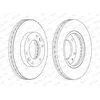 Image de Disque de frein FERODO DDF1612C avant, ventilé, 2 pièce