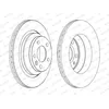Image de Disque de frein FERODO DDF1698C arrière, ventilé, 2 pièce