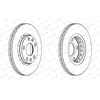 Image de Disque de frein FERODO DDF1728C avant, ventilé, 2 pièce