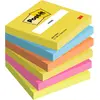 Image de Post-it Notes repositionnables Energetic 76 x 76 mm - Assorties - Lot 6 blocs de 100 feuilles