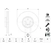 Image de Disque de frein BOSCH 0 986 479 H12 avant, ventilé, à haute teneur en carbone, 1 pièce