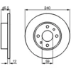 Image de Disque de frein BOSCH 0 986 478 353 avant, voll, 1 pièce