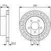 Image de Disque de frein BOSCH 0 986 479 U00 avant, ventilé, 1 pièce
