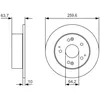 Image de Disque de frein BOSCH 0 986 479 V39 arrière, plein, 1 pièce