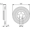Image de Disque de frein BOSCH 0 986 479 A59 avant, ventilé, à haute teneur en carbone, 1 pièce