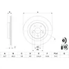 Image de Disque de frein BOSCH 0 986 479 H19 arrière, ventilé, 1 pièce