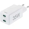 Image de Hama mini adaptateur secteur rapide 2 x USB-C/PD/Qualcomm 35 W blanc