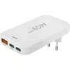 Image de Hama mini adaptateur secteur plat rapide 2x USB-C, USB-A 65W - Blanc