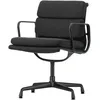 Image de Vitra - Fauteuil rembourré Soft Pad - Noir - Aluminium injecté - Designer Charles & Ray Eames