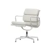 Image de Vitra - Fauteuil rembourré Soft Pad - Blanc - Cuir de vache - Designer Charles & Ray Eames