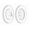 Image de Disque de frein FERODO DDF1036C avant, ventilé, 2 pièce